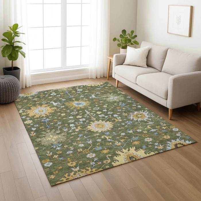 Addison Rugs Chantille Green ACN2609 9ft. x 12ft. Rect. Rug