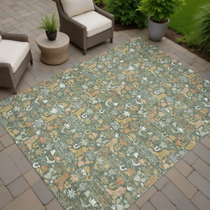 Addison Rugs Chantille Green ACN2613 8ft. x 10ft. Rect. Rug