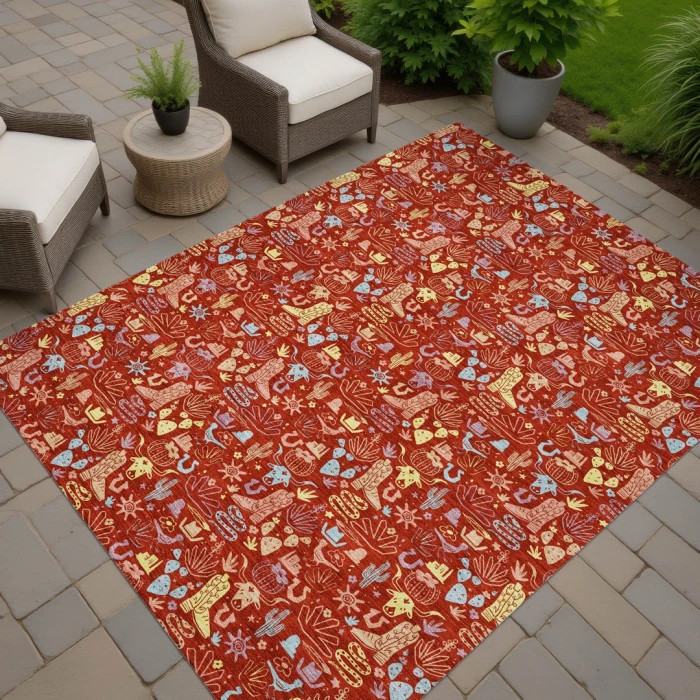 Addison Rugs Chantille Red ACN2613 5ft. x 7ft.6in. Rect. Rug