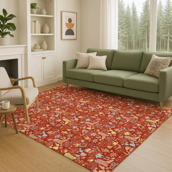 Addison Rugs Chantille Red ACN2613 5ft. x 7ft.6in. Rect. Rug
