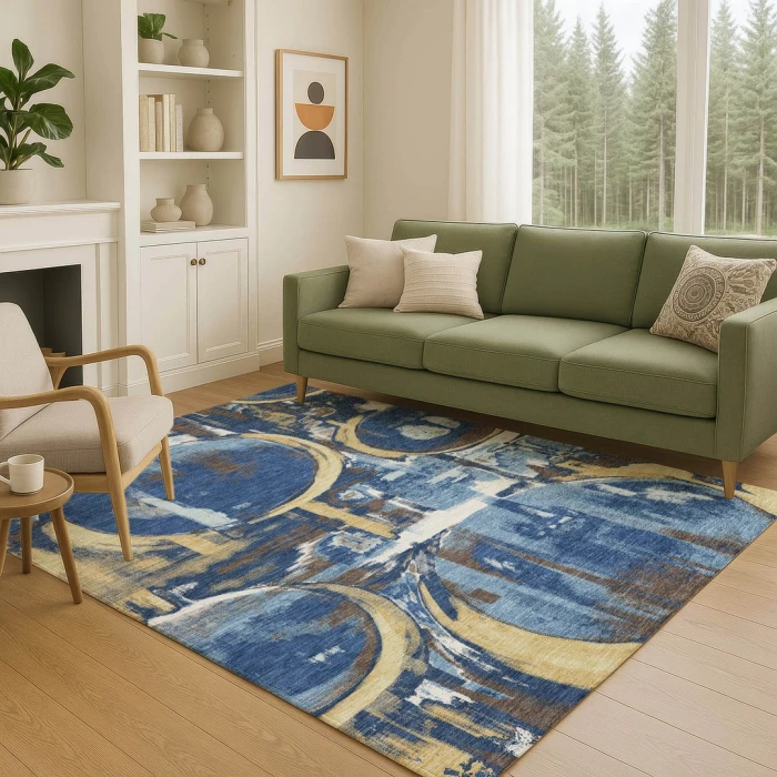 Addison Rugs Chantille Blue ACN2615 9ft. x 12ft. Rect. Rug