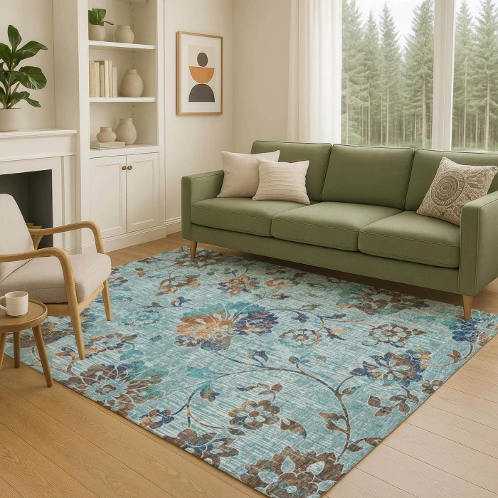 Addison Rugs Chantille Teal ACN2616 5ft. x 7ft.6in. Rect. Rug