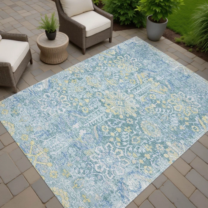 Addison Rugs Chantille Teal ACN2617 9ft. x 12ft. Rect. Rug