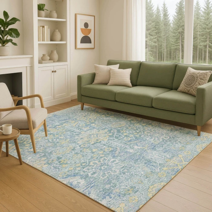 Addison Rugs Chantille Teal ACN2617 9ft. x 12ft. Rect. Rug