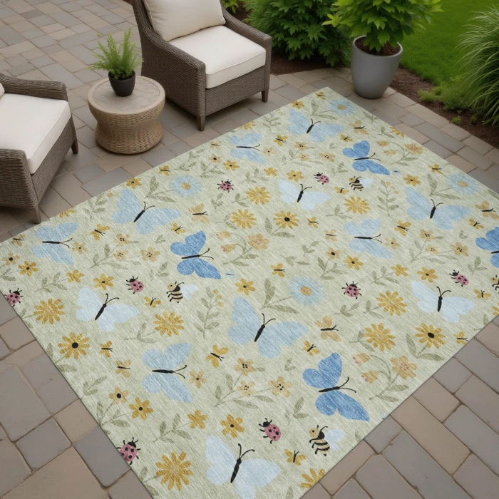 Addison Rugs Chantille Green ACN2618 9ft. x 12ft. Rect. Rug