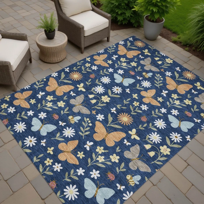 Addison Rugs Chantille Blue ACN2618 5ft. x 7ft.6in. Rect. Rug
