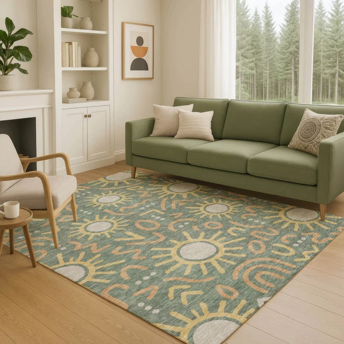 Addison Rugs Chantille Green ACN2620 8ft. x 10ft. Rect. Rug