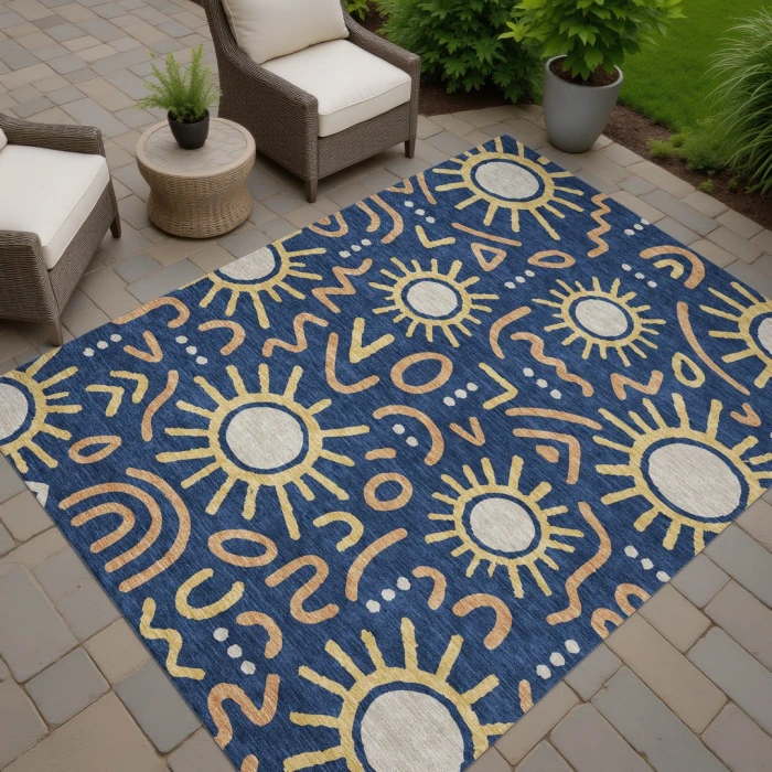 Addison Rugs Chantille Blue ACN2620 5ft. x 7ft.6in. Rect. Rug