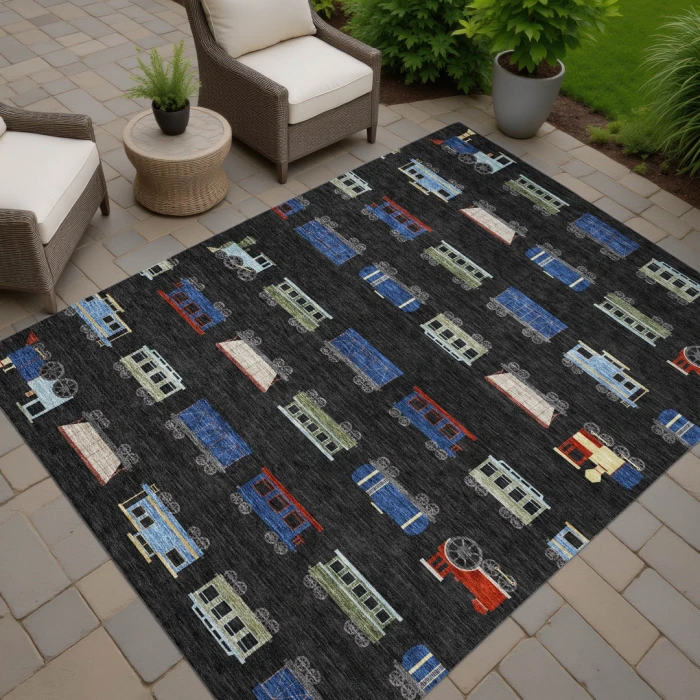 Addison Rugs Chantille Black ACN2621 9ft. x 12ft. Rect. Rug