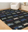 Addison Rugs Chantille Black ACN2621 9ft. x 12ft. Rect. Rug
