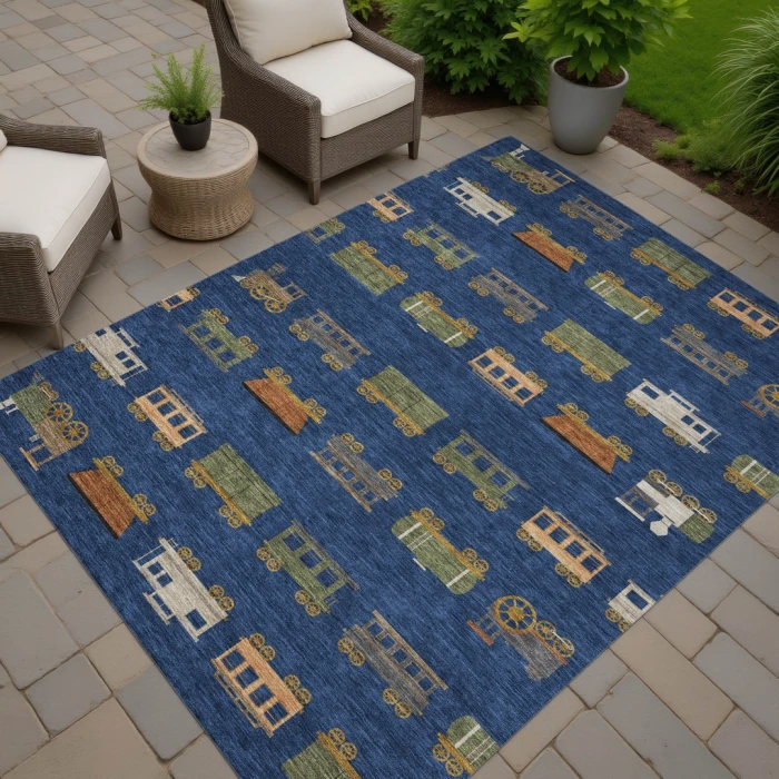 Addison Rugs Chantille Blue ACN2621 8ft. x 10ft. Rect. Rug