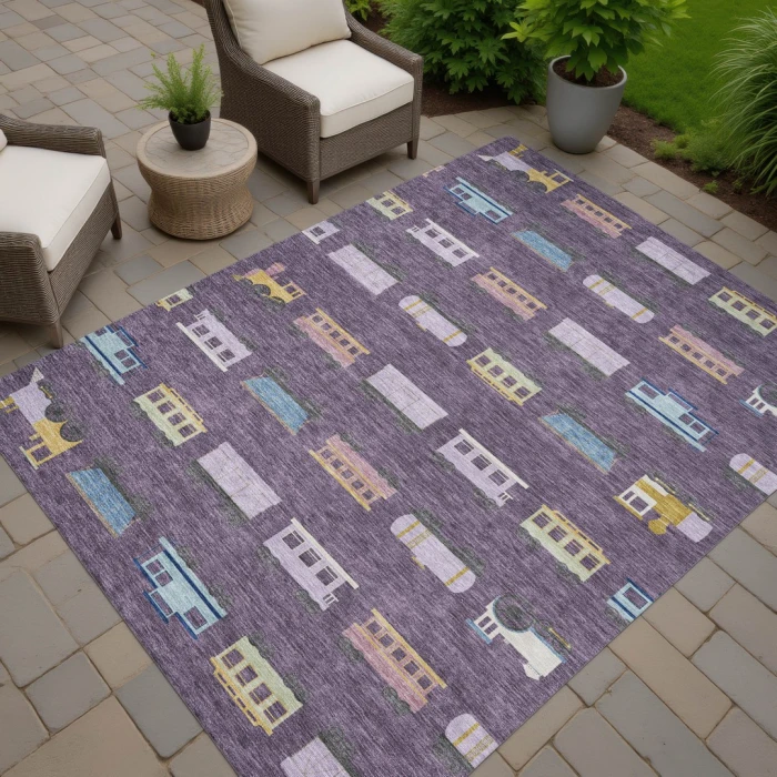 Addison Rugs Chantille Purple ACN2621 5ft. x 7ft.6in. Rect. Rug