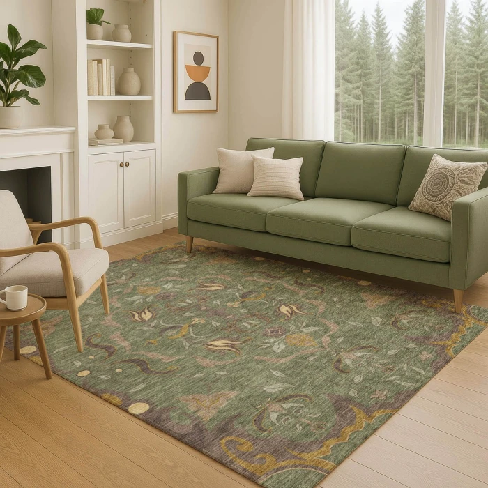Addison Rugs Chantille Green ACN2625 9ft. x 12ft. Rect. Rug