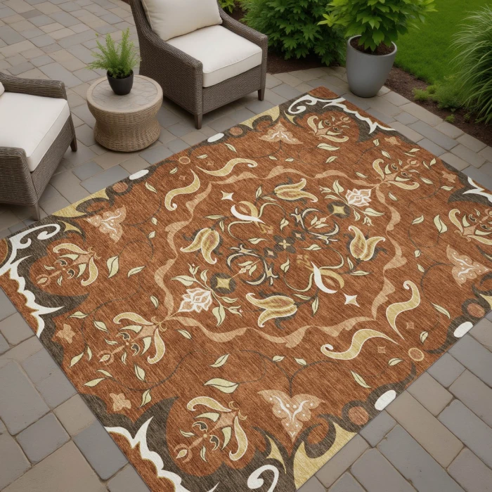 Addison Rugs Chantille Orange ACN2625 9ft. x 12ft. Rect. Rug
