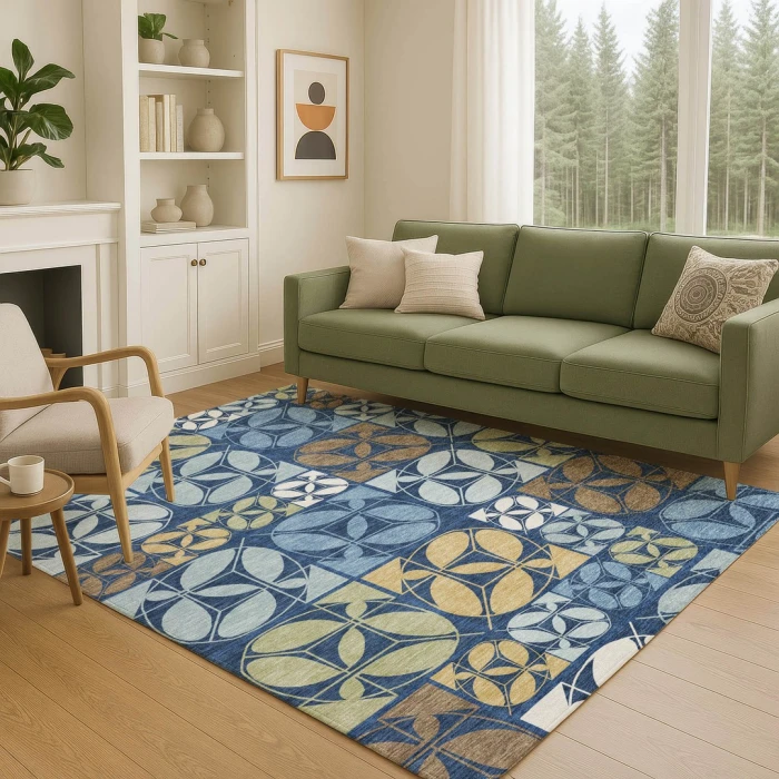 Addison Rugs Chantille Blue ACN2626 5ft. x 7ft.6in. Rect. Rug