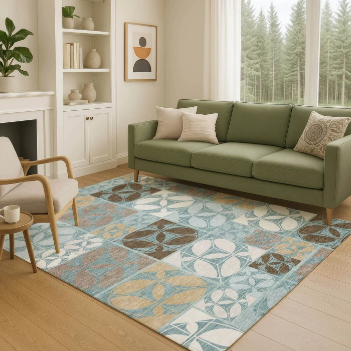 Addison Rugs Chantille Teal ACN2626 8ft. x 10ft. Rect. Rug