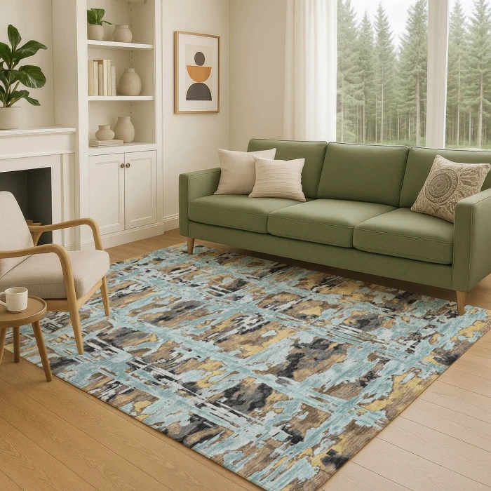 Addison Rugs Chantille Teal ACN2627 8ft. x 10ft. Rect. Rug