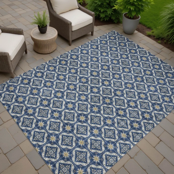 Addison Rugs Chantille Blue ACN2631 5ft. x 7ft.6in. Rect. Rug