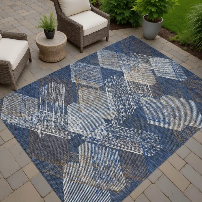 Addison Rugs Chantille Blue ACN2637 5ft. x 7ft.6in. Rect. Rug