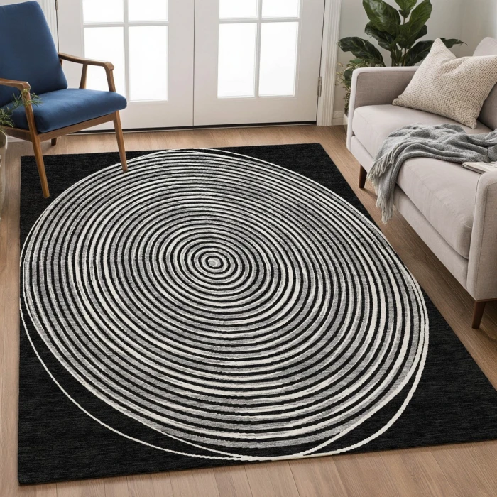 Addison Rugs Chantille Black ACN2647 8ft. x 10ft. Rect. Rug