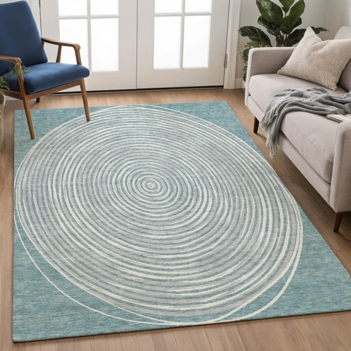 Addison Rugs Chantille Teal ACN2647 5ft. x 7ft.6in. Rect. Rug