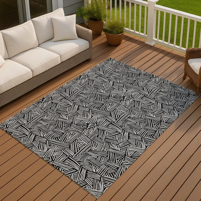 Addison Rugs Chantille Black ACN2648 9ft. x 12ft. Rect. Rug
