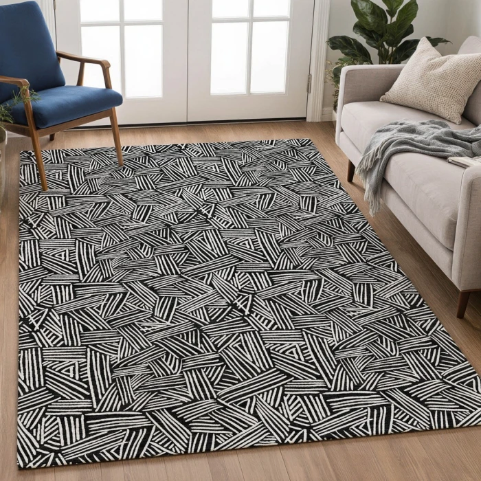 Addison Rugs Chantille Black ACN2648 9ft. x 12ft. Rect. Rug