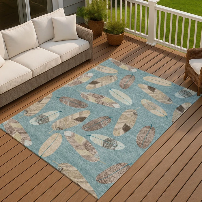 Addison Rugs Chantille Teal ACN2649 9ft. x 12ft. Rect. Rug