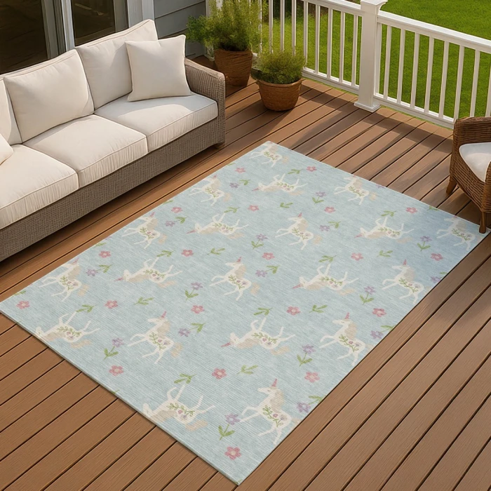 Addison Rugs Chantille Blue ACN2657 9ft. x 12ft. Rect. Rug