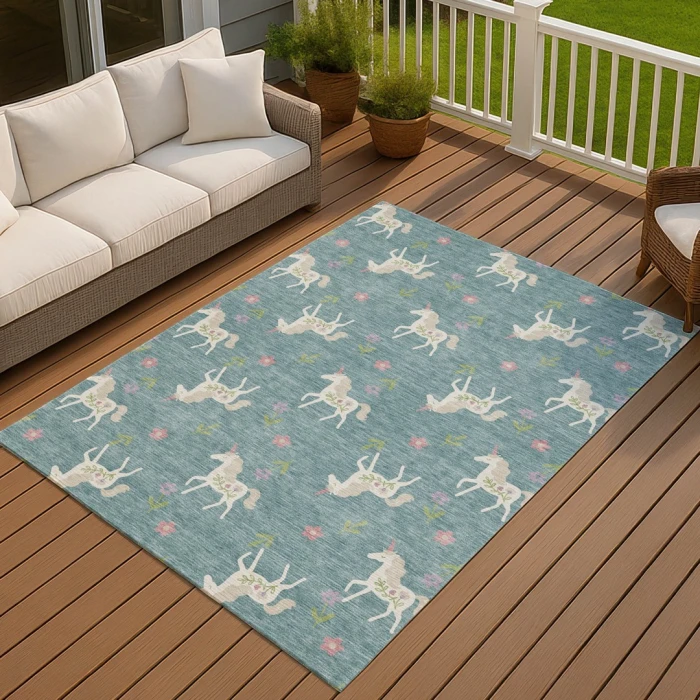 Addison Rugs Chantille Teal ACN2657 5ft. x 7ft.6in. Rect. Rug