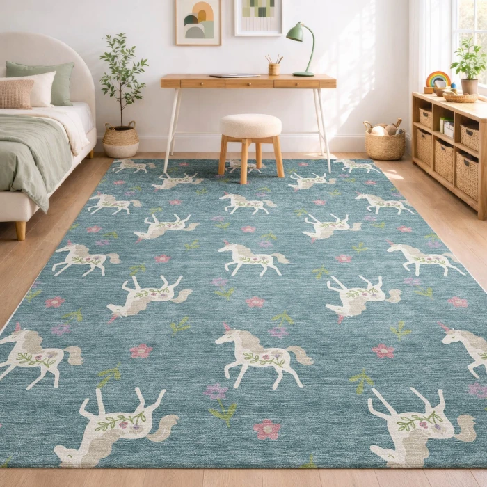 Addison Rugs Chantille Teal ACN2657 5ft. x 7ft.6in. Rect. Rug