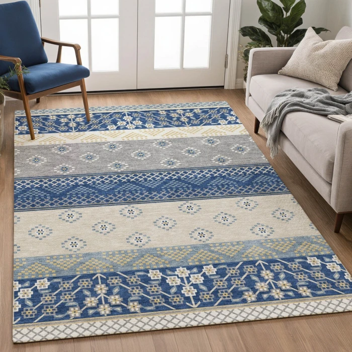 Addison Rugs Chantille Blue ACN2662 9ft. x 12ft. Rect. Rug