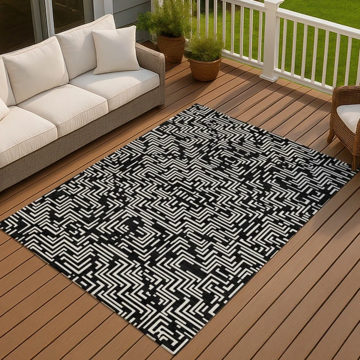Addison Rugs Chantille Black ACN2664 5ft. x 7ft.6in. Rect. Rug
