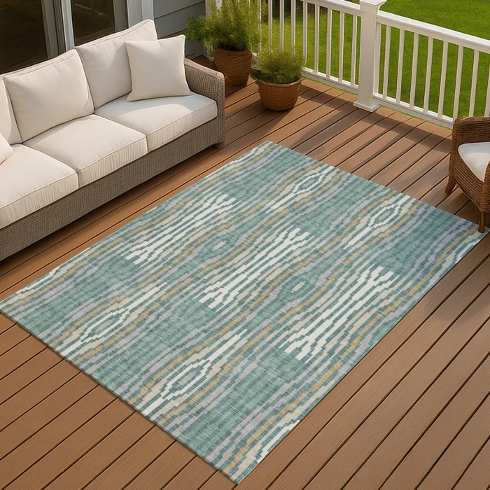 Addison Rugs Chantille Teal ACN2666 9ft. x 12ft. Rect. Rug
