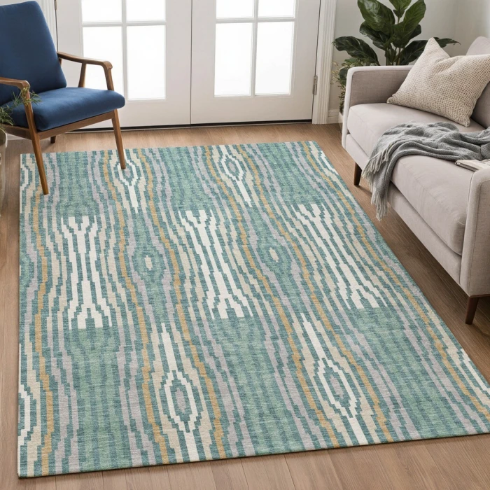 Addison Rugs Chantille Teal ACN2666 9ft. x 12ft. Rect. Rug