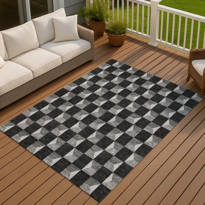 Addison Rugs Chantille Black ACN2680 9ft. x 12ft. Rect. Rug
