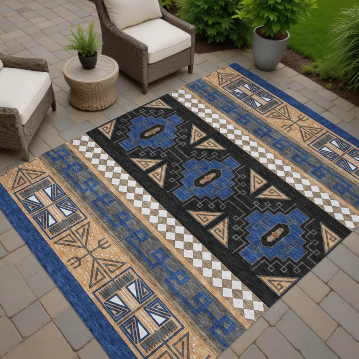 Addison Rugs Chantille Blue ACN2683 9ft. x 12ft. Rect. Rug