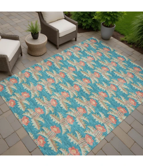 Addison Rugs Chantille Teal ACN2684 5ft. x 7ft.6in. Rect. Rug