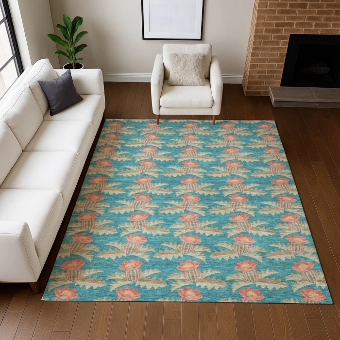 Addison Rugs Chantille Teal ACN2684 5ft. x 7ft.6in. Rect. Rug