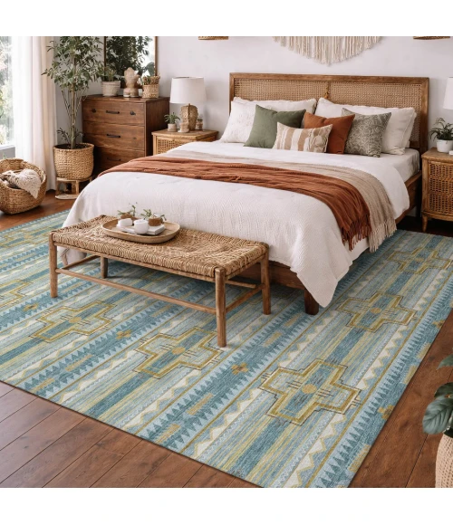 Addison Rugs Chantille Teal ACN2688 9ft. x 12ft. Rect. Rug