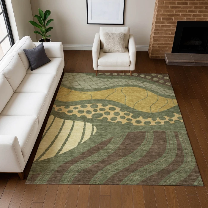 Addison Rugs Chantille Green ACN2689 9ft. x 12ft. Rect. Rug