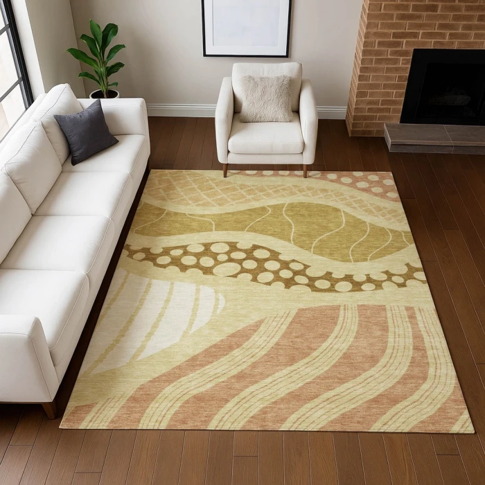 Addison Rugs Chantille Gold ACN2689 9ft. x 12ft. Rect. Rug