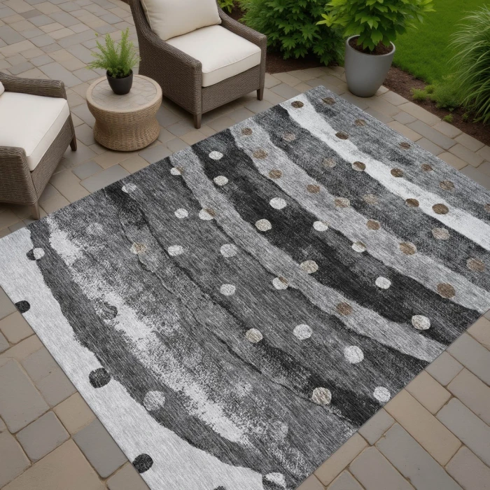 Addison Rugs Chantille Black ACN2696 9ft. x 12ft. Rect. Rug
