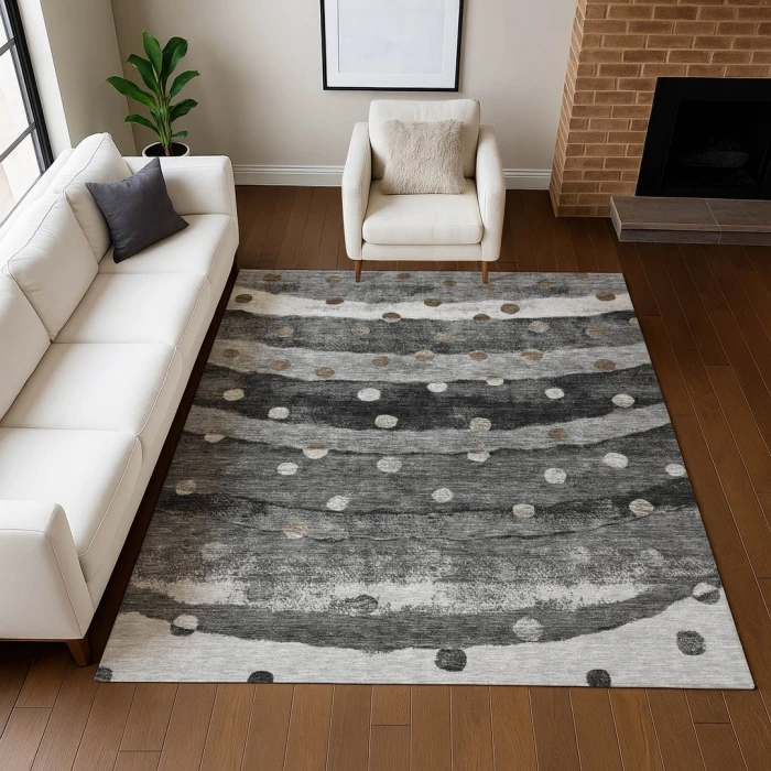 Addison Rugs Chantille Black ACN2696 9ft. x 12ft. Rect. Rug