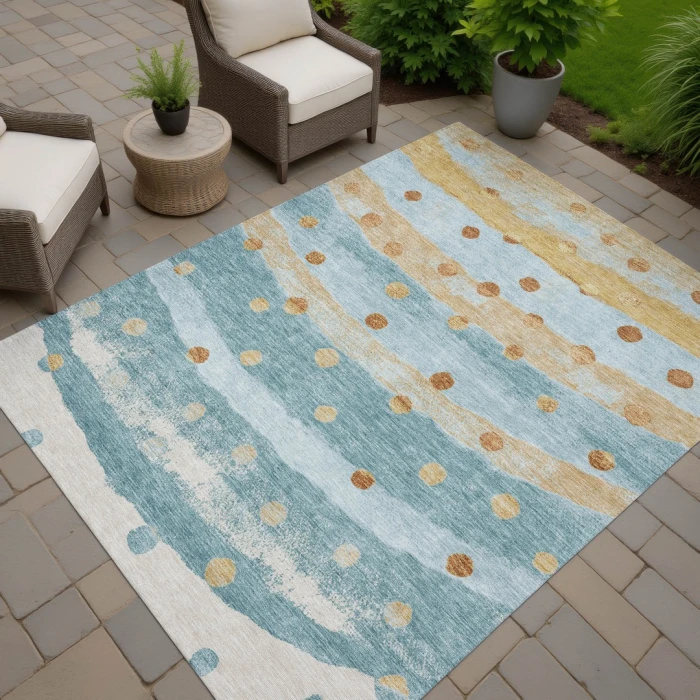 Addison Rugs Chantille Teal ACN2696 9ft. x 12ft. Rect. Rug