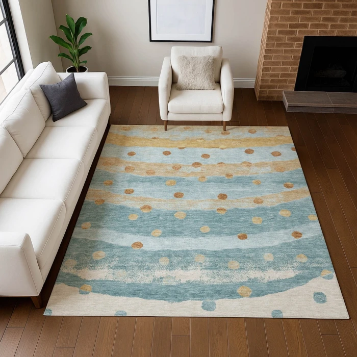 Addison Rugs Chantille Teal ACN2696 9ft. x 12ft. Rect. Rug