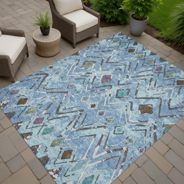 Addison Rugs Chantille Blue ACN2702 9ft. x 12ft. Rect. Rug