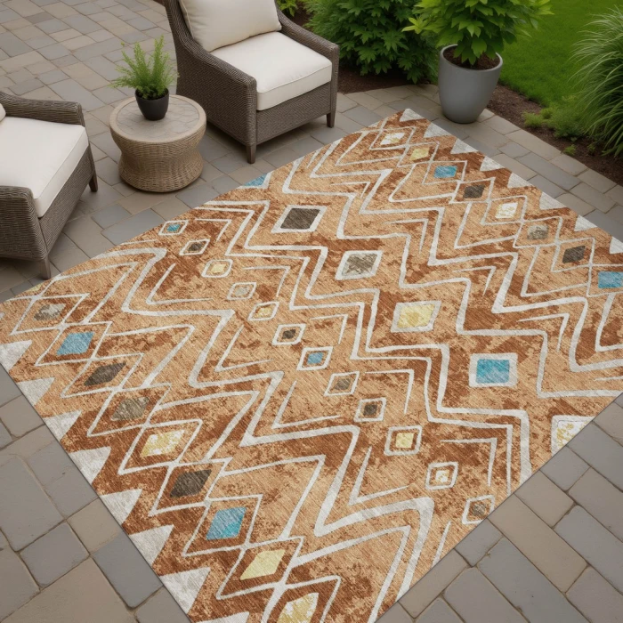 Addison Rugs Chantille Orange ACN2702 9ft. x 12ft. Rect. Rug