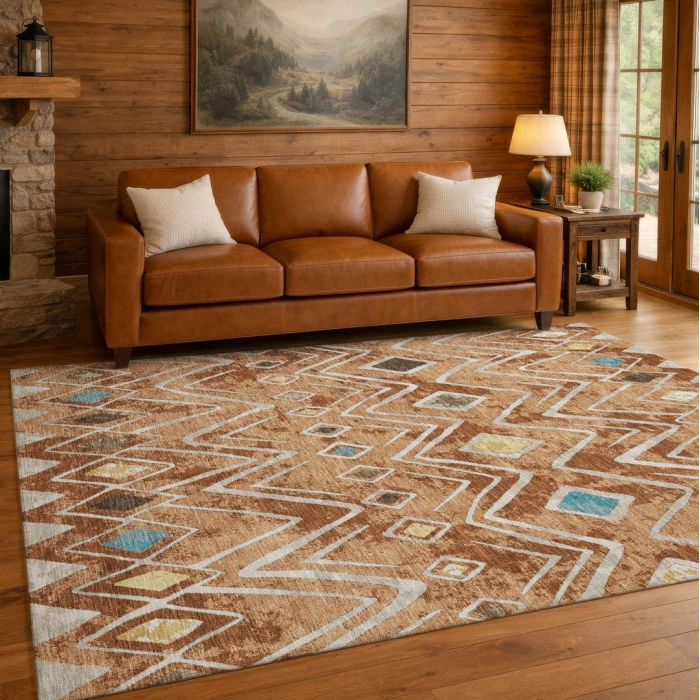 Addison Rugs Chantille Orange ACN2702 9ft. x 12ft. Rect. Rug