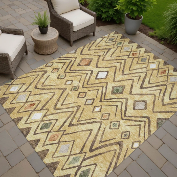 Addison Rugs Chantille Gold ACN2702 9ft. x 12ft. Rect. Rug
